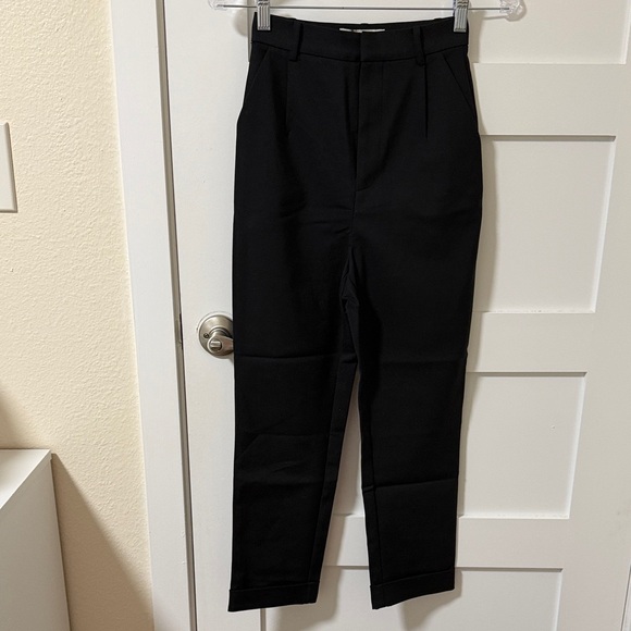 Love Bonito Pants - Love Bonito Black High-Waisted Tappered Trousers Dress Pants Size XS or 24